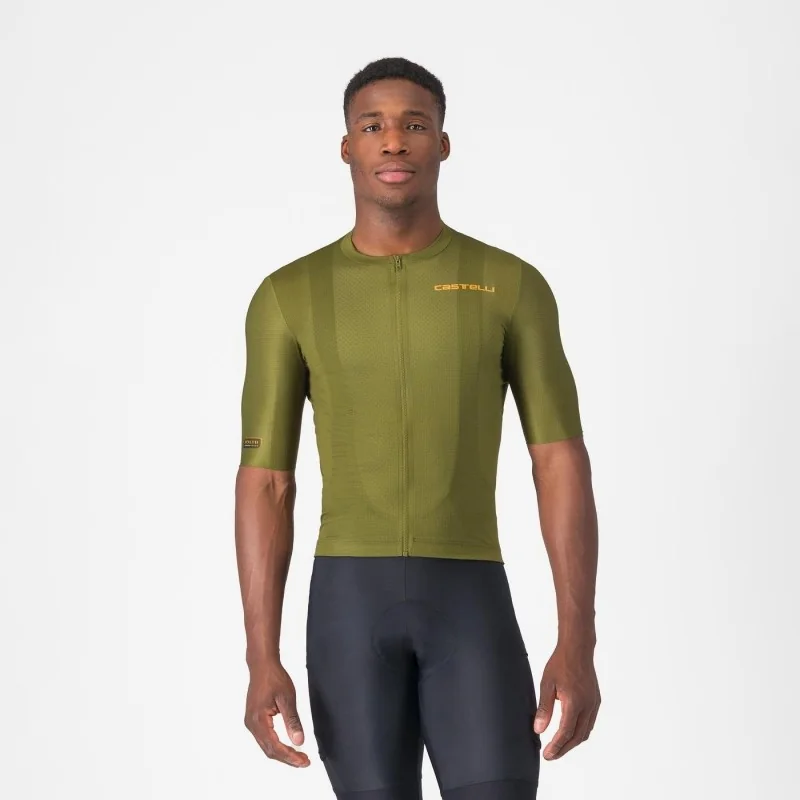 Achat Castelli Maillot Unlimited Entrata 3 manche courte vert olive -Val de Loire Vélo Tours