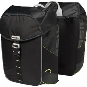 Achat Basil Sacoche double Miles Noir Vert -Val de Loire Vélo Tours