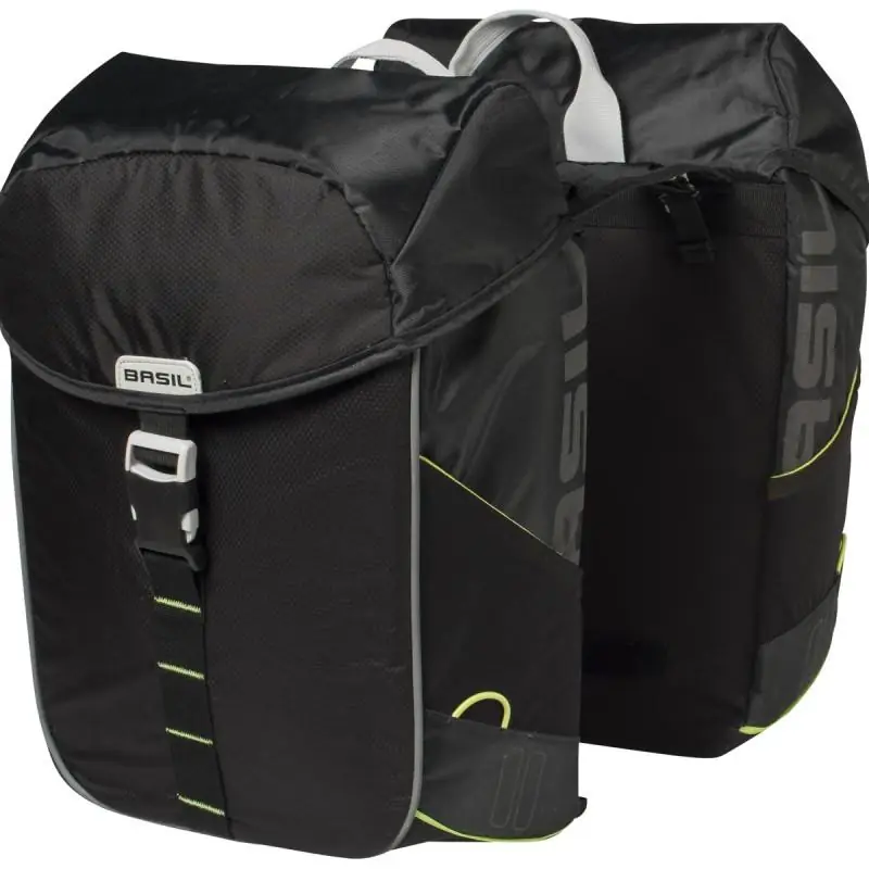 Achat Basil Sacoche double Miles Noir Vert -Val de Loire Vélo Tours