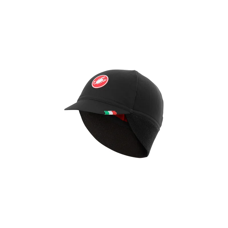 Achat Castelli casquette Difesa thermal noir et rouge -Val de Loire Vélo Tours