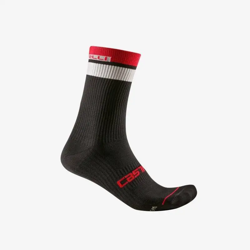 Achat Castelli chaussettes Gara Thermal 18 noir-blanc-rouge -Val de Loire Vélo Tours